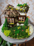 Sarmasaşıklı Kulübe Peri Evi – El Yapımı Seramik Dekor