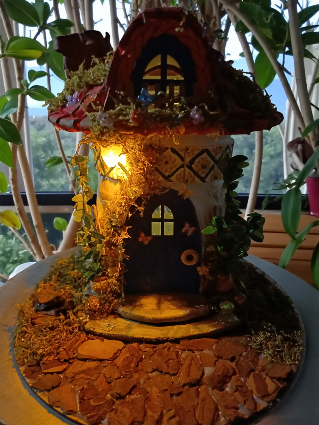 Cam Şişe LED Aydınlatmalı Doğa Evi – Jarold Handmade