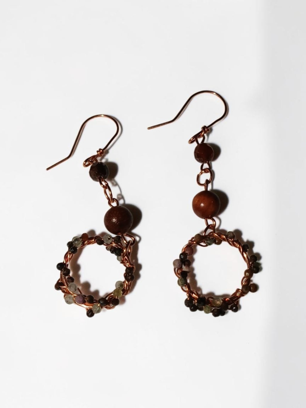Handmade Copper Jewelry Set – Andız Beads, Wire Wrapped Necklace, Bracelet & Earrings