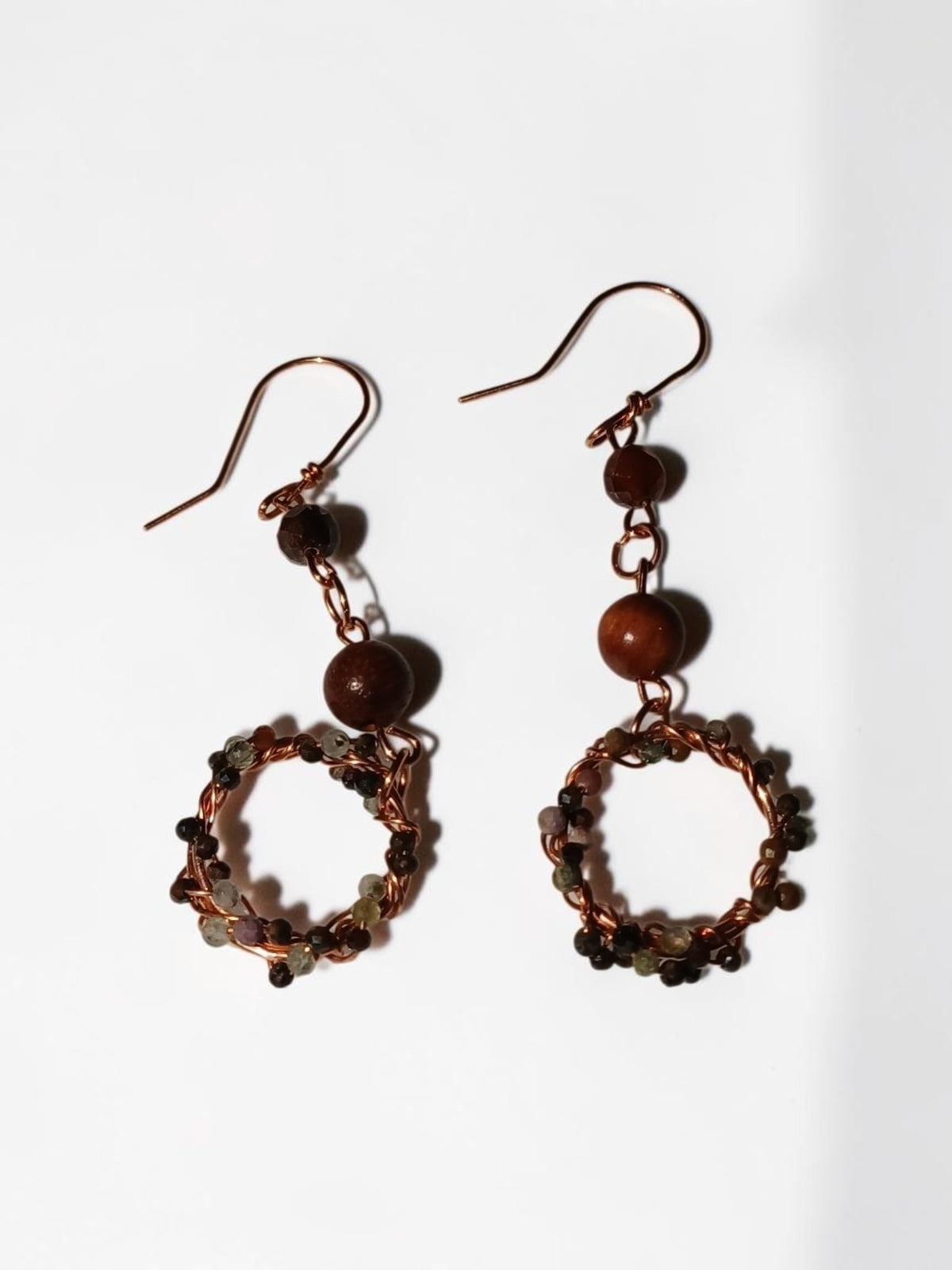 Handmade Copper Jewelry Set – Andız Beads, Wire Wrapped Necklace, Bracelet & Earrings