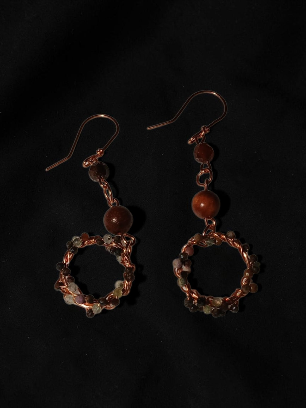 Handmade Copper Jewelry Set – Andız Beads, Wire Wrapped Necklace, Bracelet & Earrings