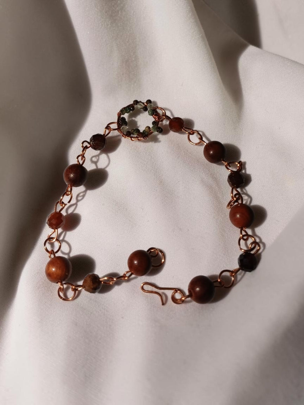 Handmade Copper Jewelry Set – Andız Beads, Wire Wrapped Necklace, Bracelet & Earrings