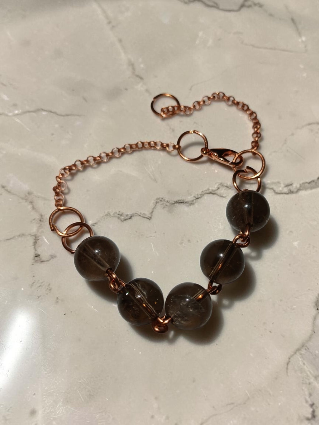 Copper Wire Butterfly Jewelry Set – Smoky Quartz & Agate