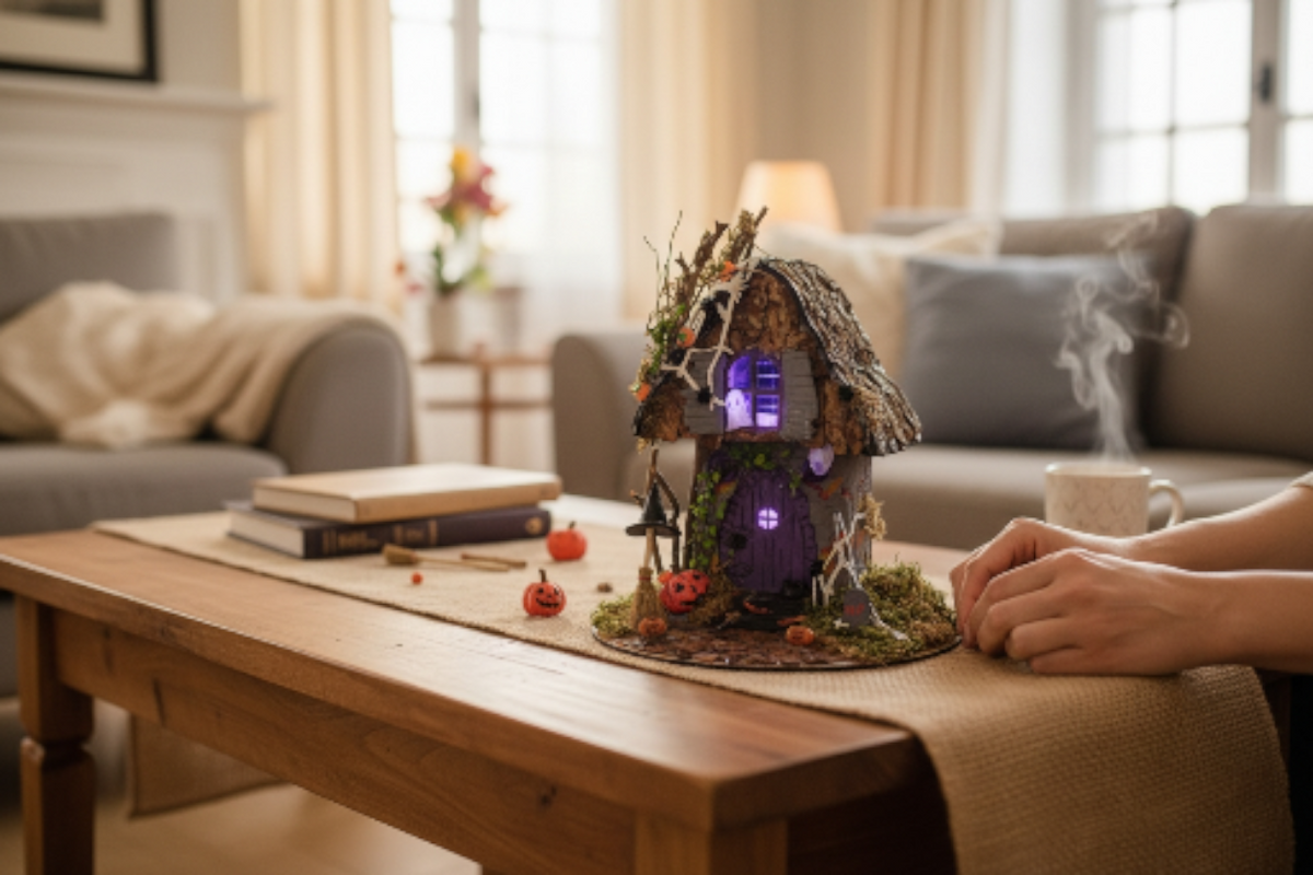 Cadılar Bayramı Mistik Peri Evi – El Yapımı LED Dekor